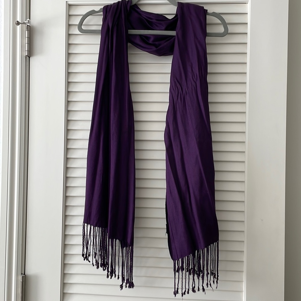 Purple Scarf with Tassles